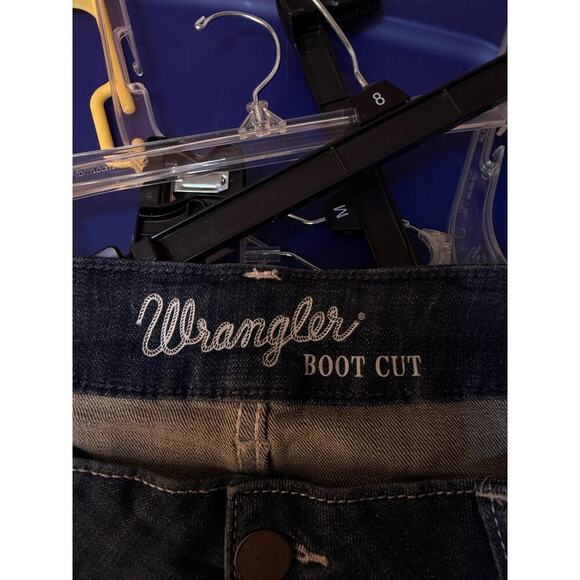 Wrangler Dark Wash Womens Bootcut Jeans Size 15x34 - Picture 5 of 9